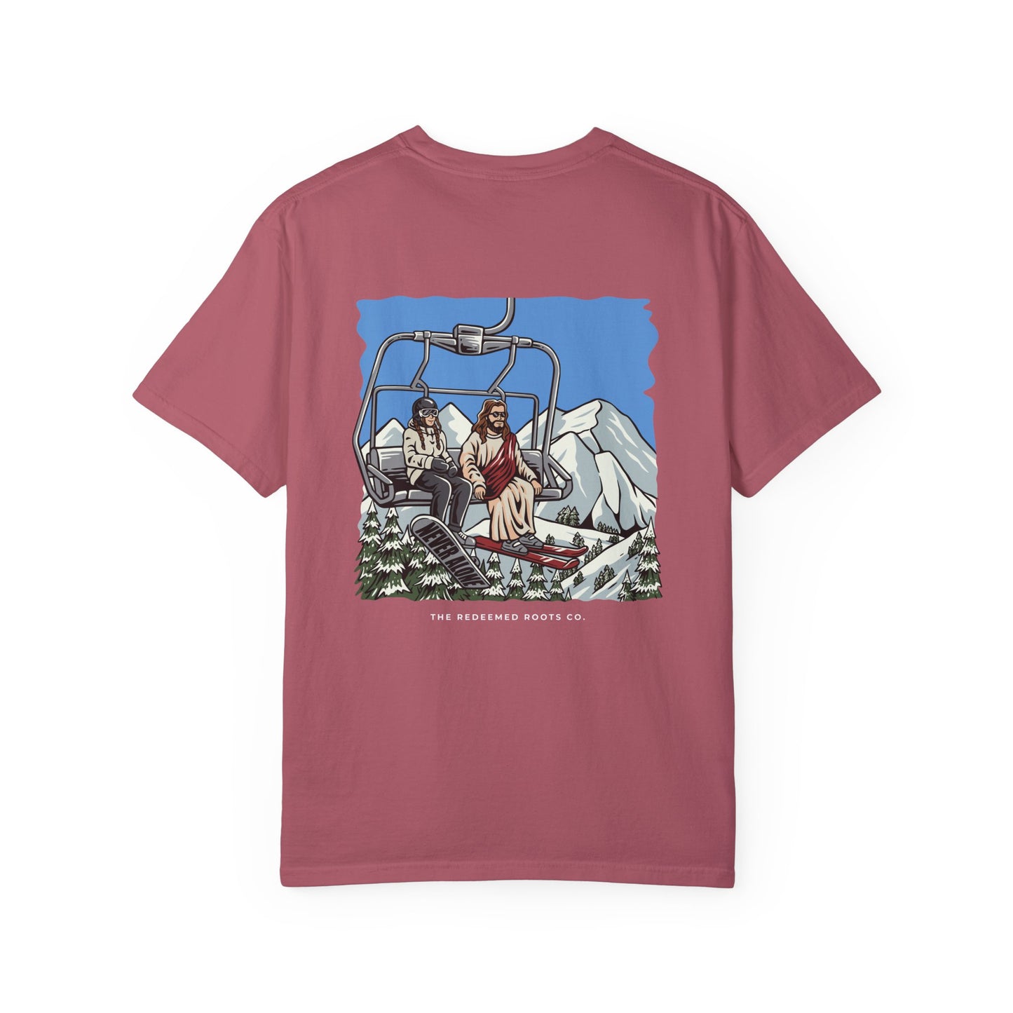 WOMEN NEVER SKI ALONE T-SHIRT
