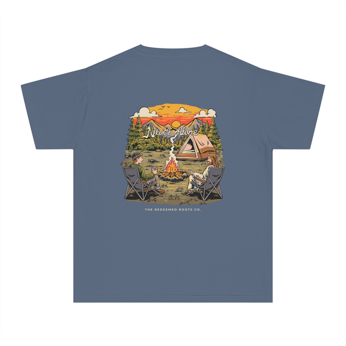 BOYS NEVER CAMP ALONE T-SHIRT