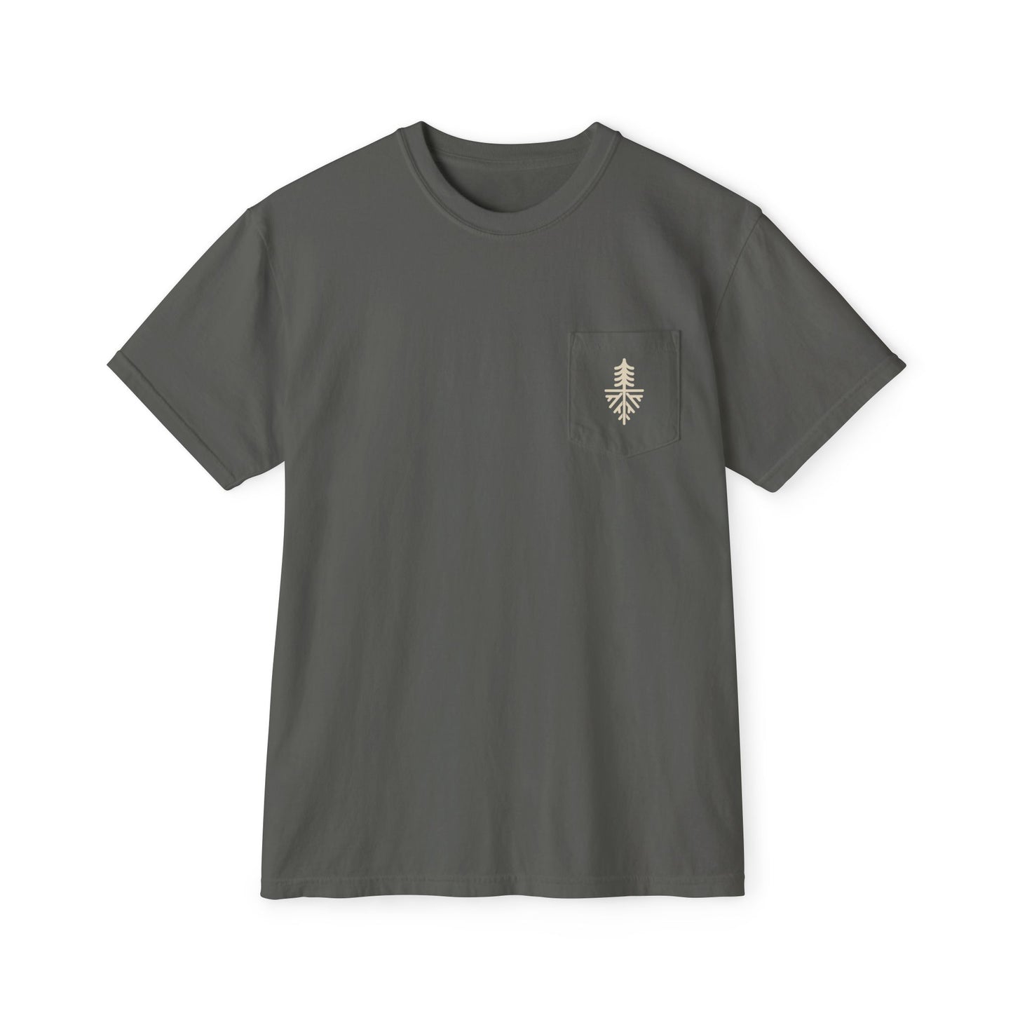 MEN NEVER HIKE ALONE POCKET TEE
