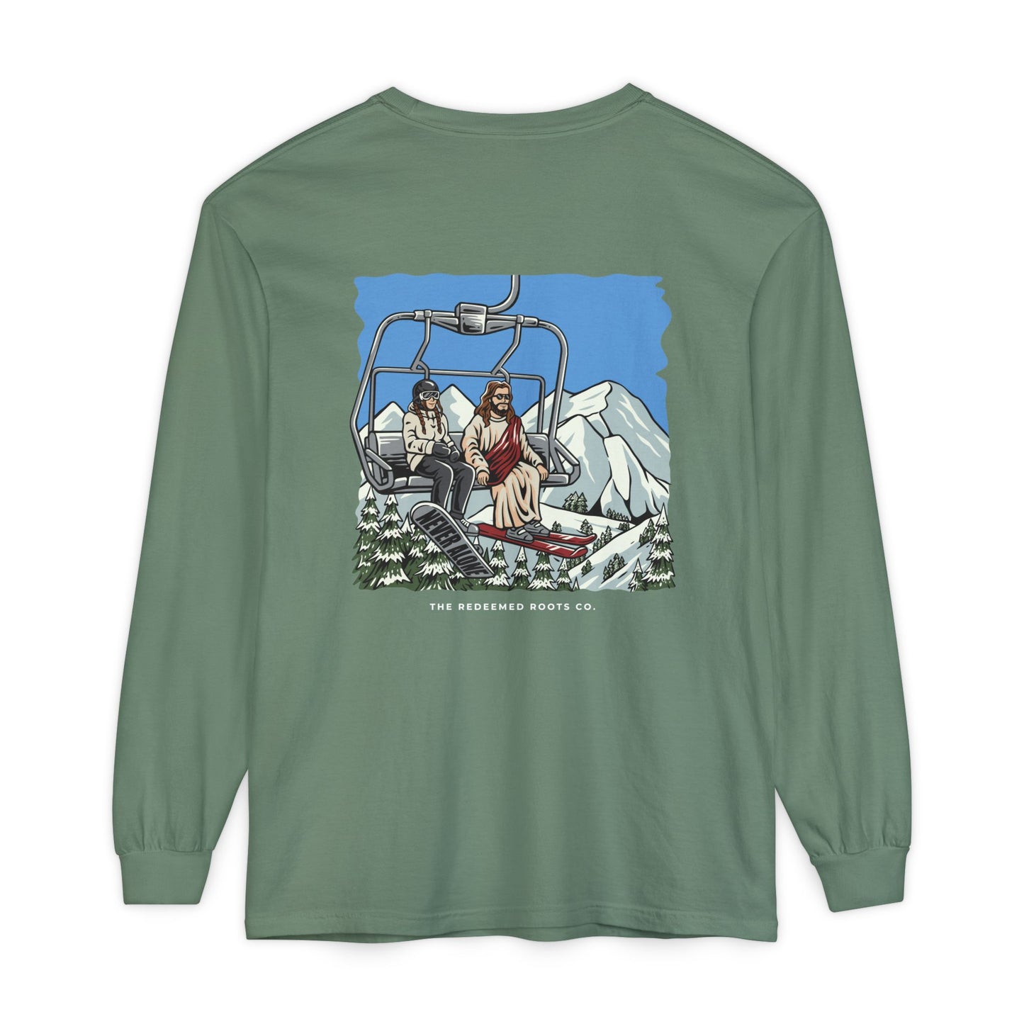 WOMEN NEVER SKI ALONE LONG SLEEVE
