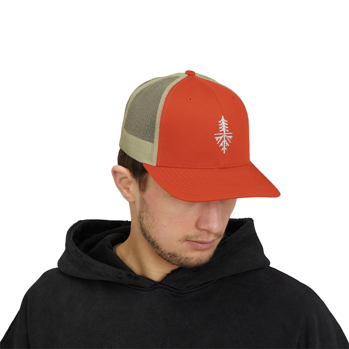 HUNTER ORANGE LOGO TRUCKER HAT