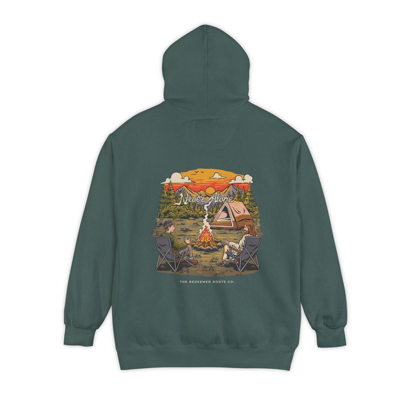 MEN NEVER CAMP ALONE SWEATSHIRT