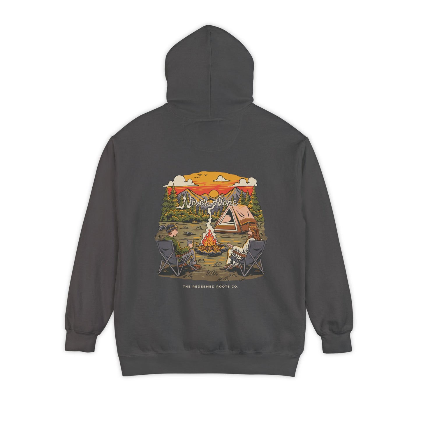 MEN NEVER CAMP ALONE SWEATSHIRT
