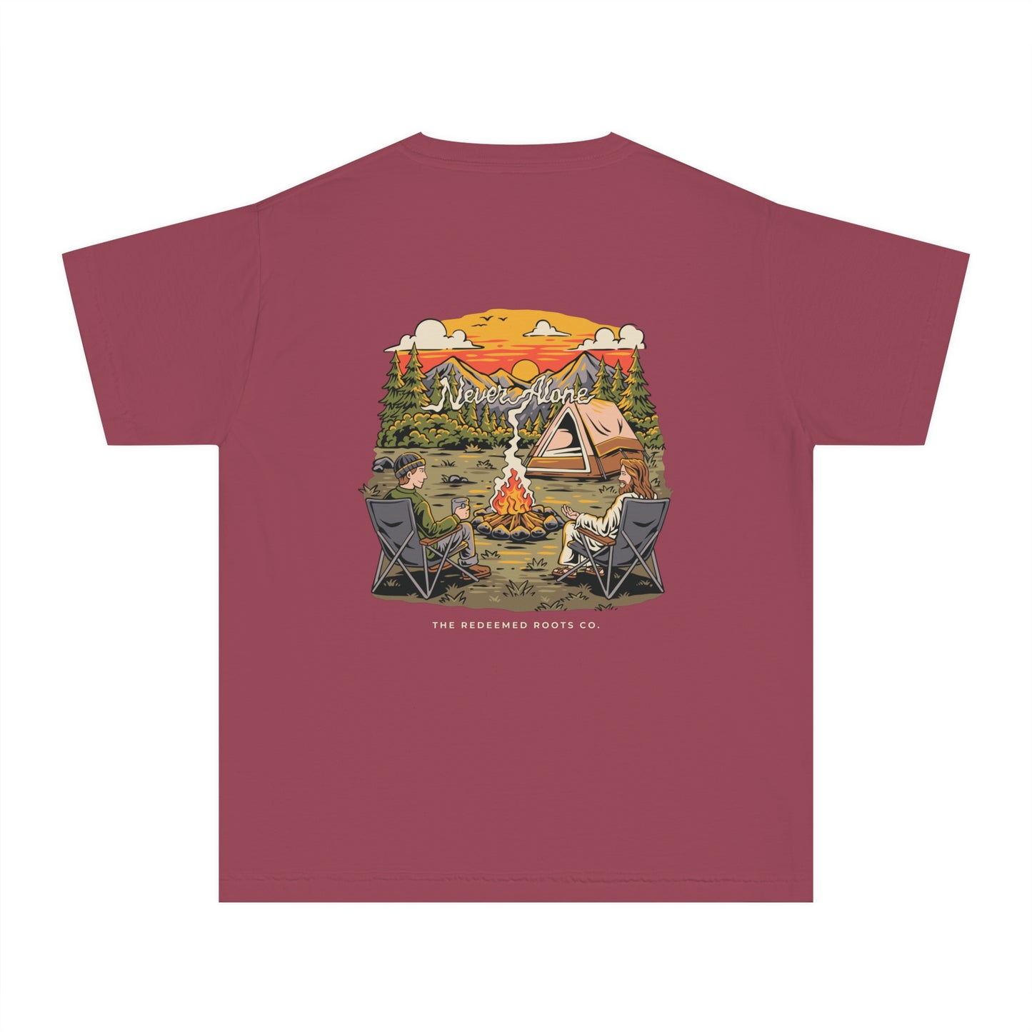 BOYS NEVER CAMP ALONE T-SHIRT