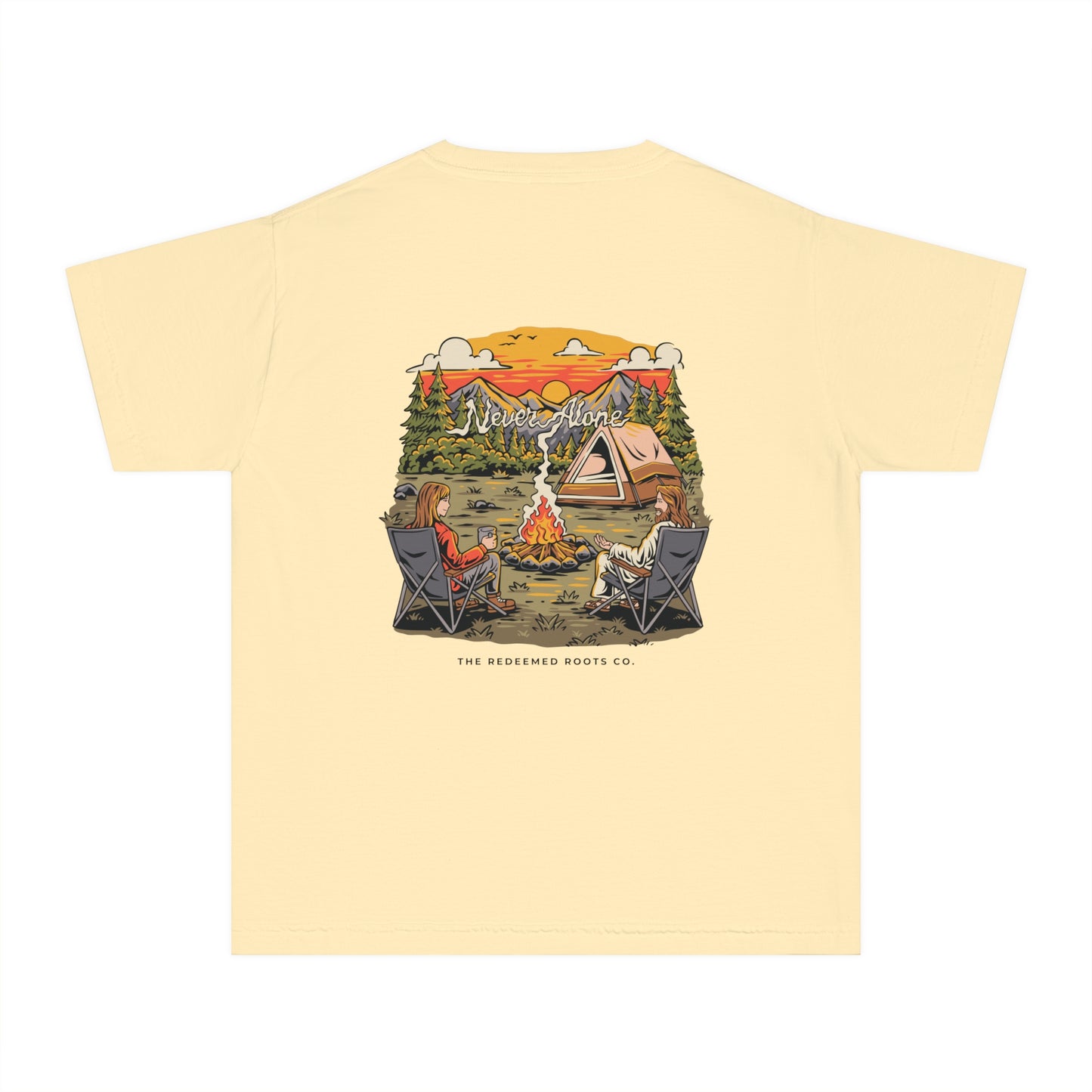 GIRLS NEVER CAMP ALONE T-SHIRT