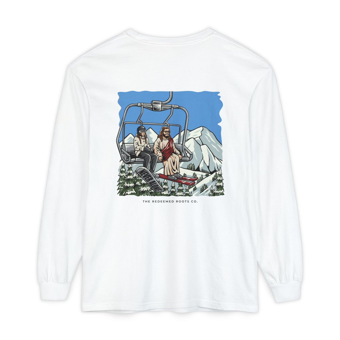 WOMEN NEVER SKI ALONE LONG SLEEVE