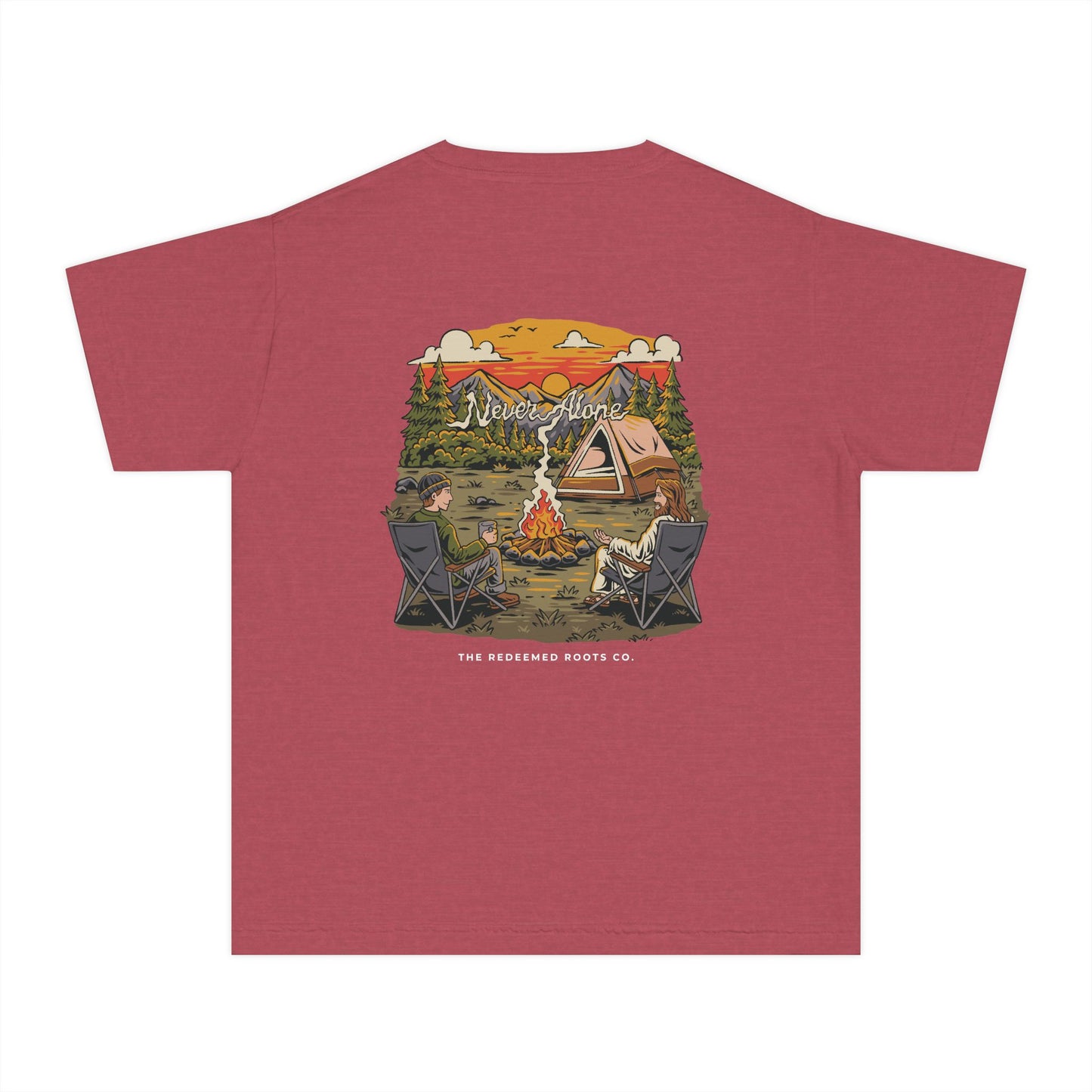 BOYS NEVER CAMP ALONE T-SHIRT