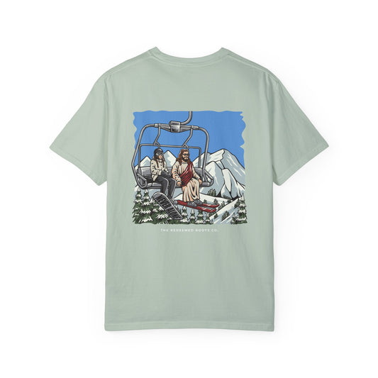 WOMEN NEVER SKI ALONE T-SHIRT