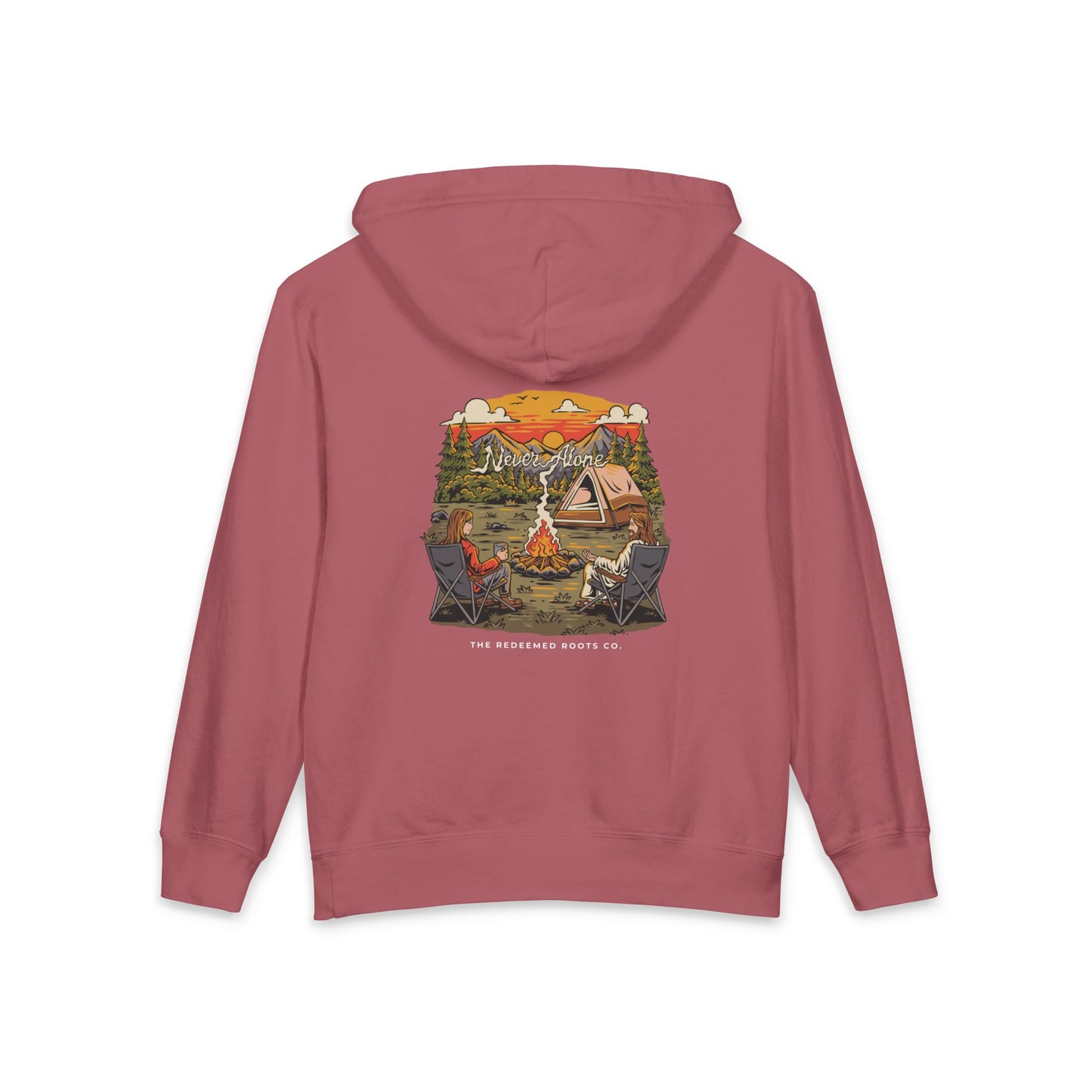 GIRLS NEVER CAMP ALONE SWEATSHIRT