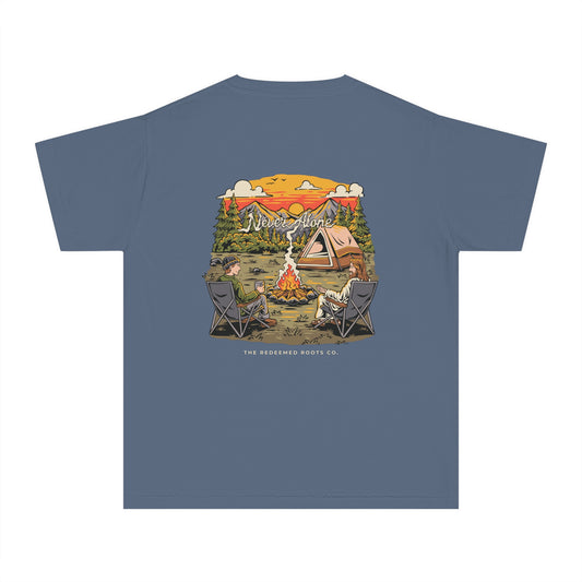 BOYS NEVER CAMP ALONE T-SHIRT
