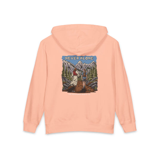 GIRLS NEVER HIKE ALONE SWEATSHIRT