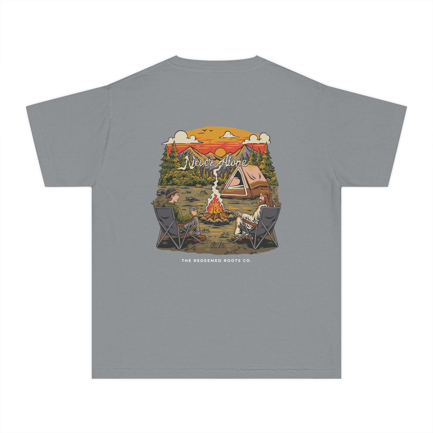 BOYS NEVER CAMP ALONE T-SHIRT