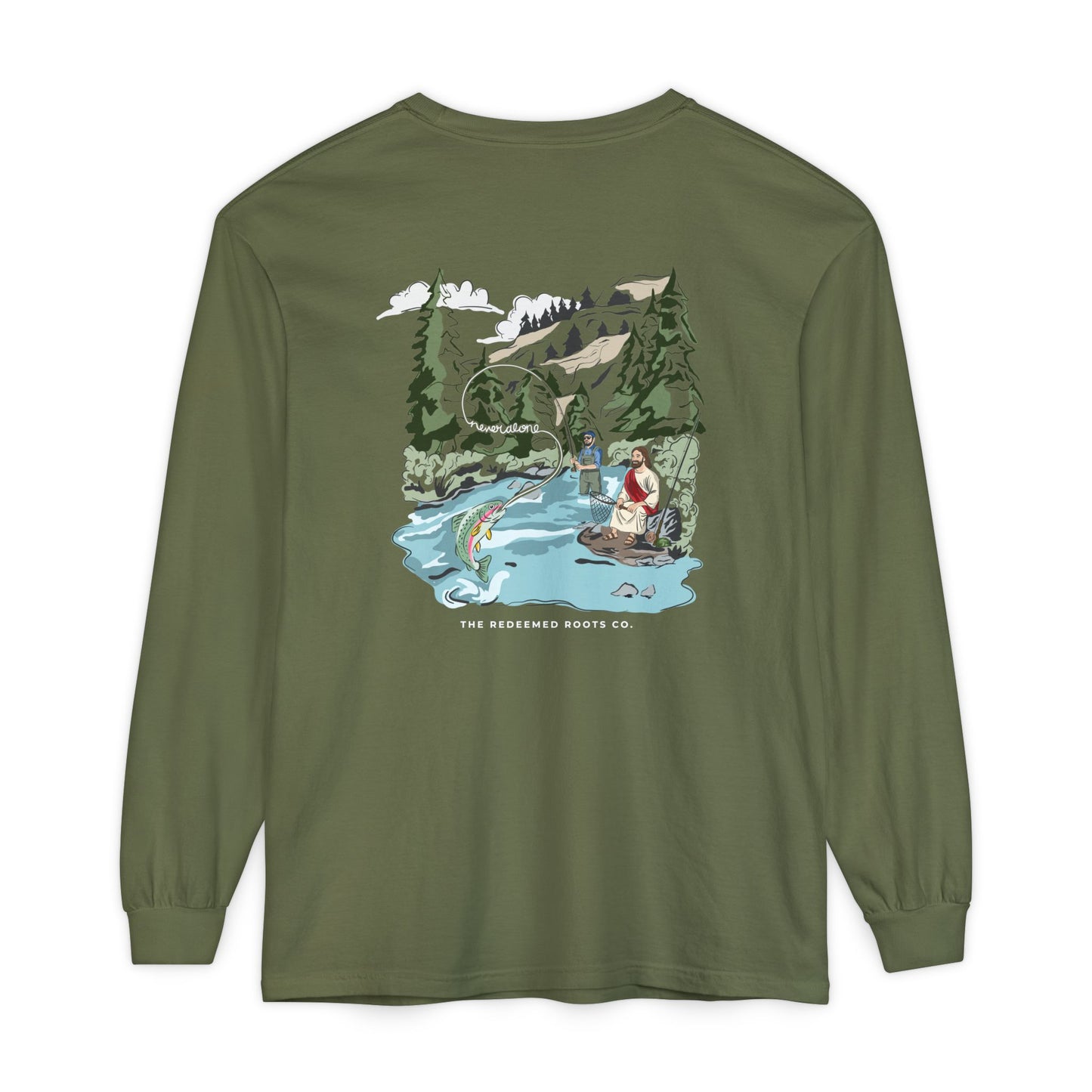 MEN NEVER FLY FISH ALONE LONG SLEEVE