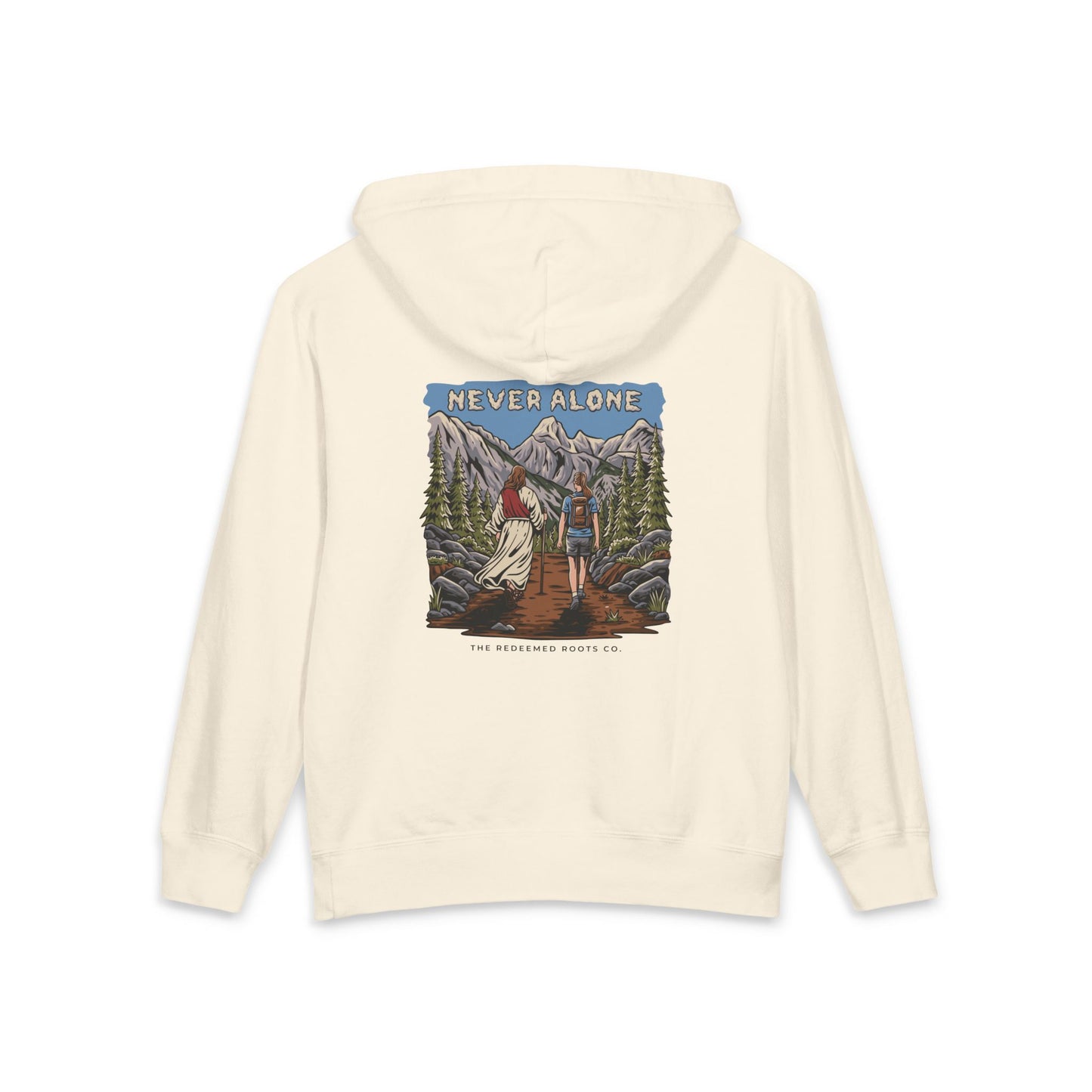 GIRLS NEVER HIKE ALONE SWEATSHIRT