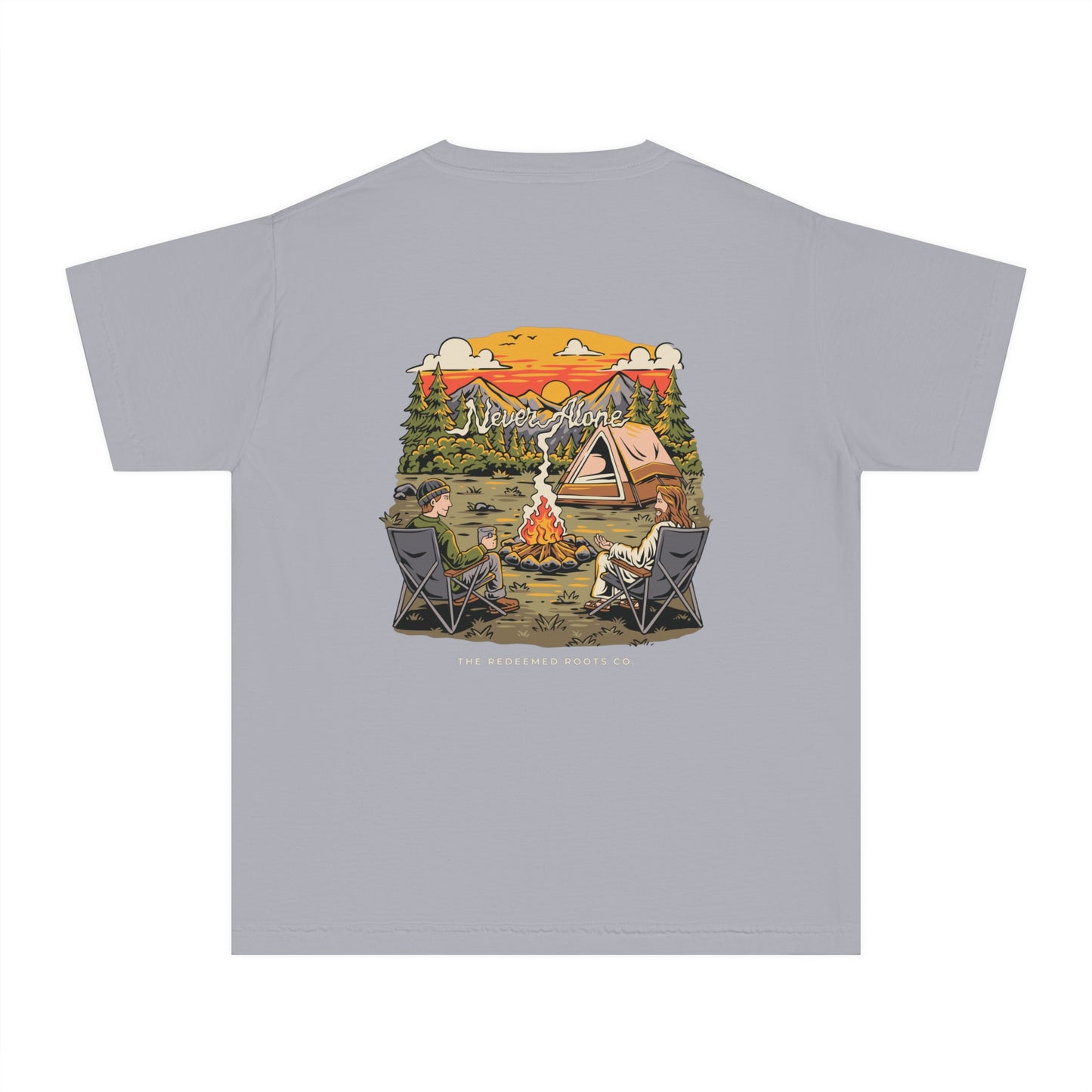 BOYS NEVER CAMP ALONE T-SHIRT