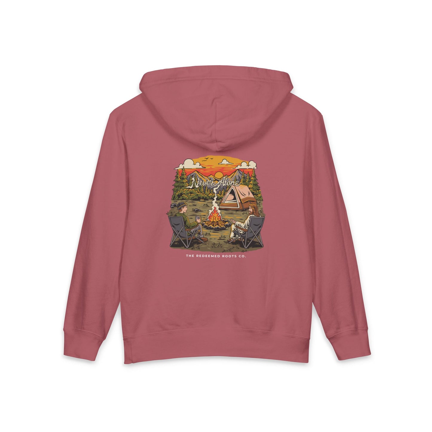 BOYS NEVER CAMP ALONE SWEATSHIRT