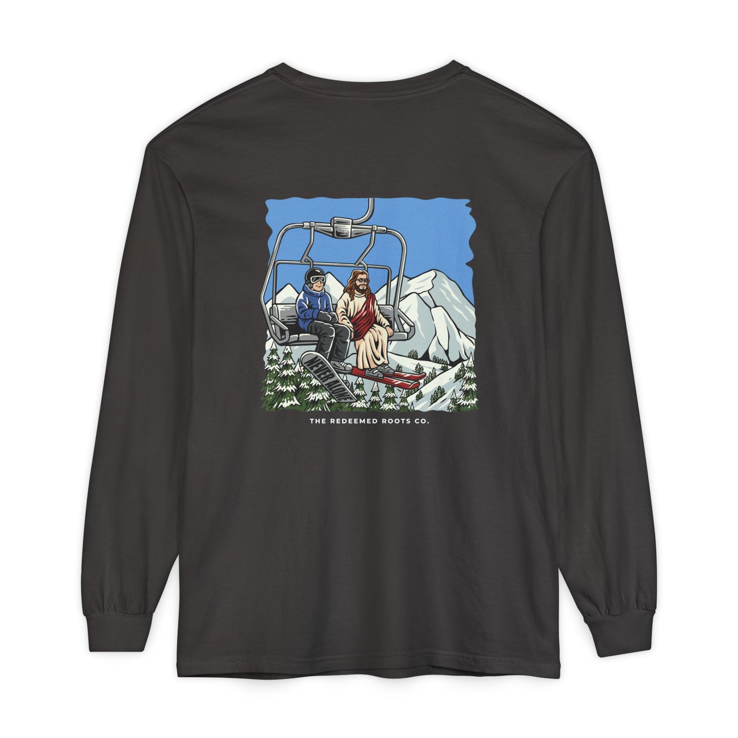 MEN NEVER SKI ALONE LONG SLEEVE