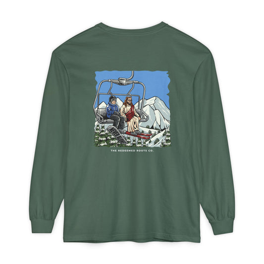 MEN NEVER SKI ALONE LONG SLEEVE