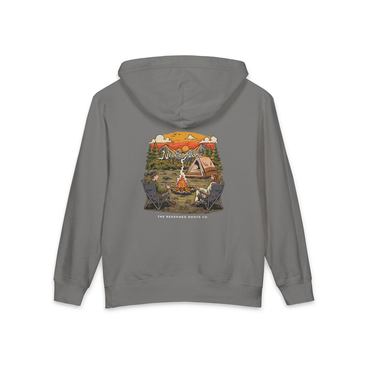 BOYS NEVER CAMP ALONE SWEATSHIRT