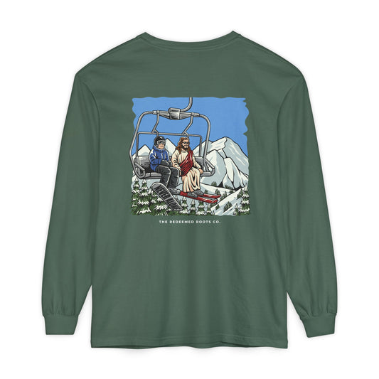 MEN NEVER SKI ALONE LONG SLEEVE