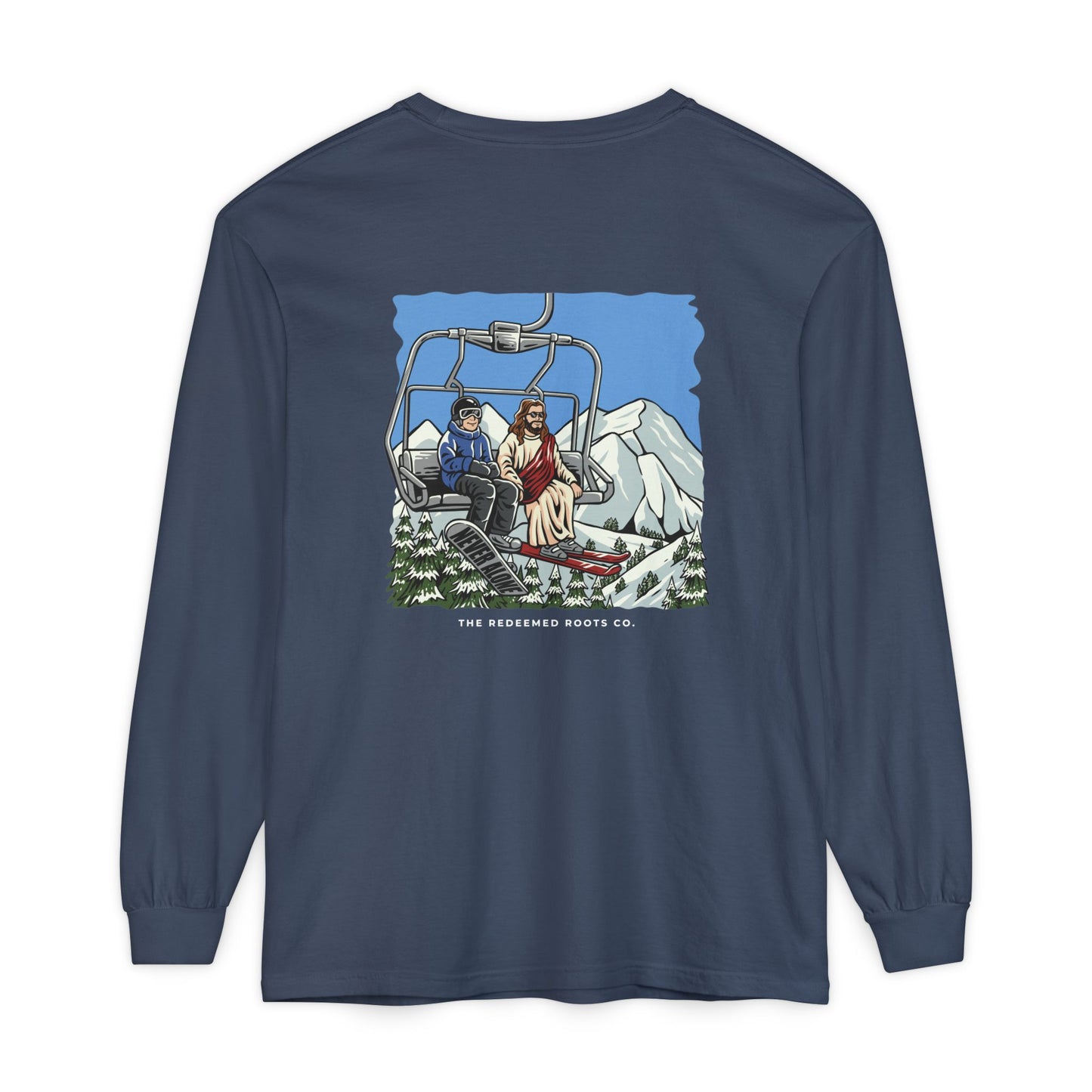 MEN NEVER SKI ALONE LONG SLEEVE