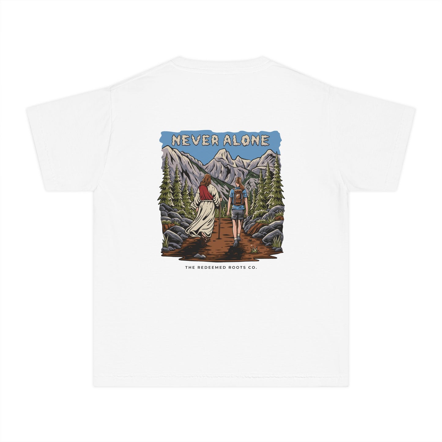 GIRLS NEVER HIKE ALONE T-SHIRT