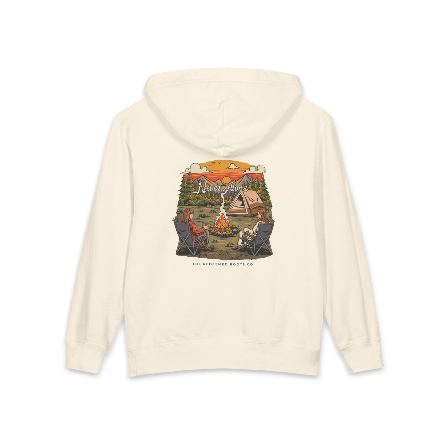 GIRLS NEVER CAMP ALONE SWEATSHIRT