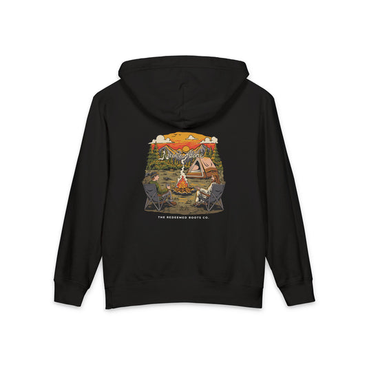 BOYS NEVER CAMP ALONE SWEATSHIRT