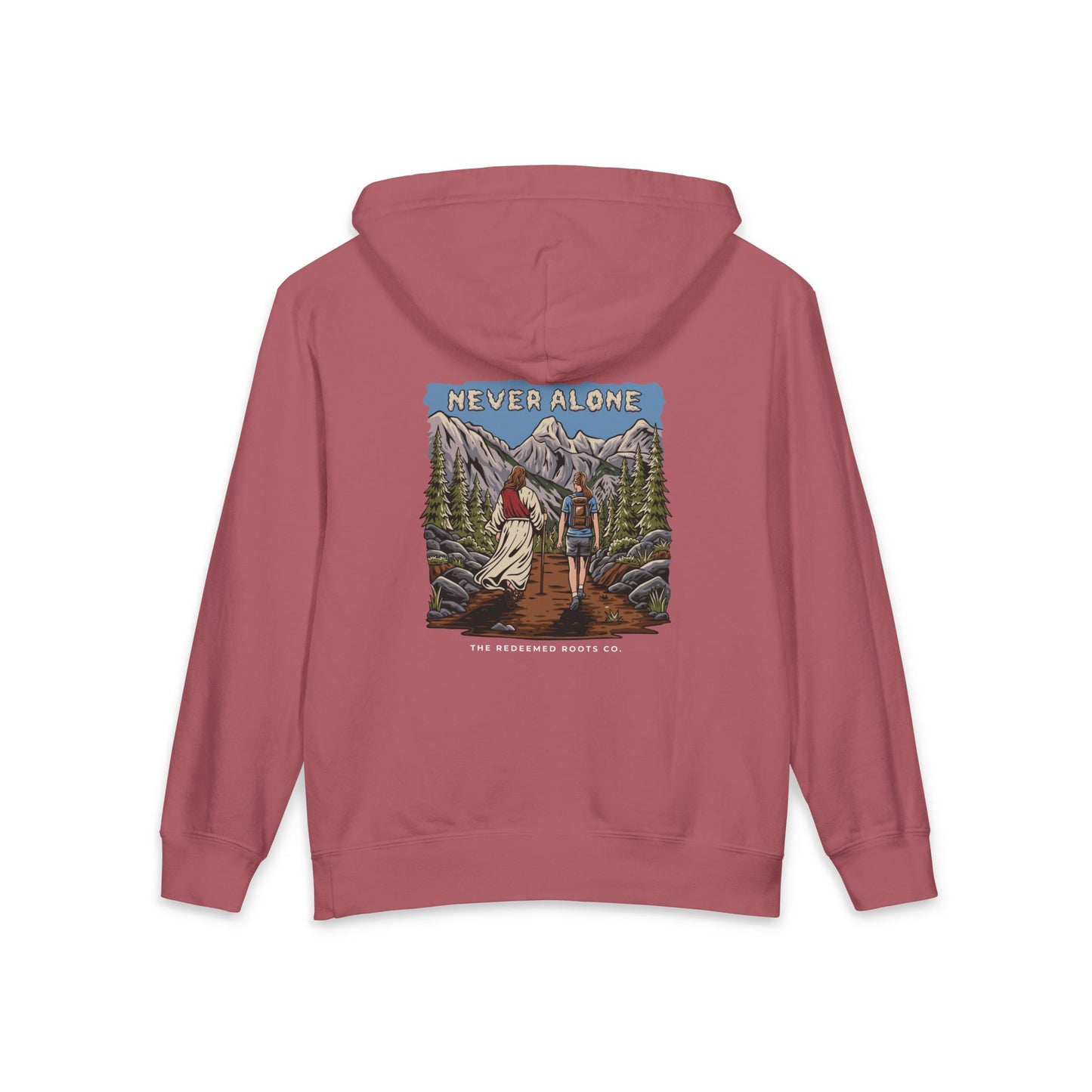 GIRLS NEVER HIKE ALONE SWEATSHIRT