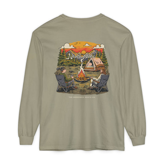 MEN NEVER CAMP ALONE LONG SLEEVE
