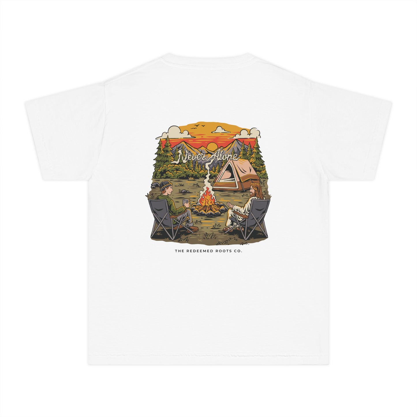 BOYS NEVER CAMP ALONE T-SHIRT